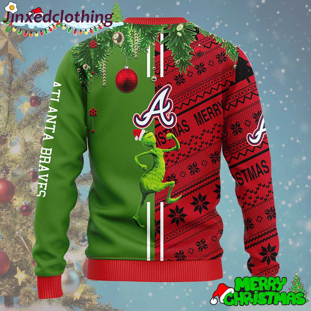 Atlanta Braves Mlb Grinch Scooby-doo Christmas Ugly Sweater Christmas Party 